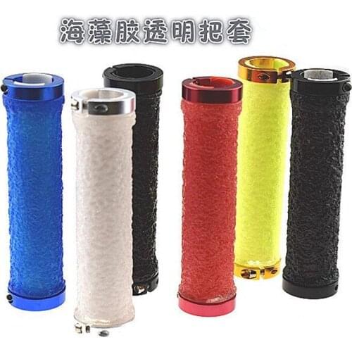 Q744 TPR silicone bicycle Grip circle cover colorful cover ultra-light slip-resistant crystal jelly bicycle Bilateral lock handl