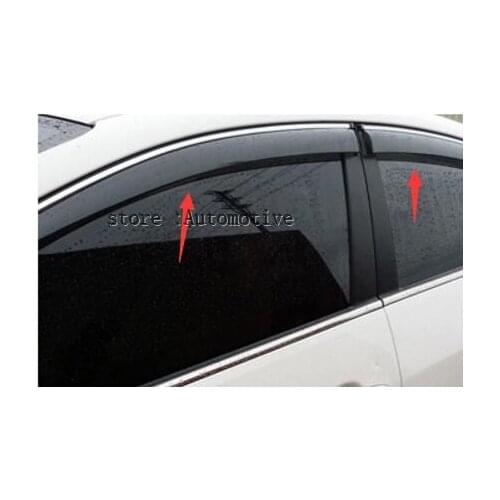 4 pcs Car window rain rainbow block For 2014 2015 2016 2017 for Citroen Elysee (4PC)