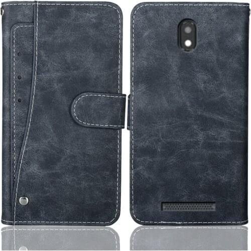 Luxury Wallet DEXP A250 Case 5" Vintage Flip Leather Business Protective Cover For DEXP A250 Case Card Slots