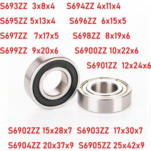 1PC 2PCS 4PCS S693ZZ S694ZZ S695ZZ S696 S697 S698ZZ 699ZZ 6900ZZ 6901 6902 6903 6904 6905 ZZ RS 440 Stainless Steel Ball Bearing