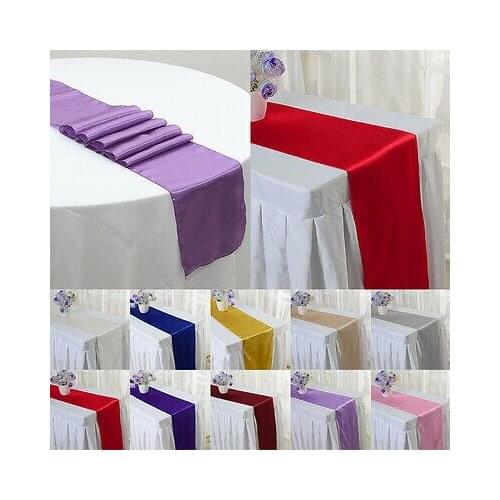 1pcs High Quality Satin Table Runner Table Decoration For Home Party Wedding Christmas Decoration 22 Colors Available