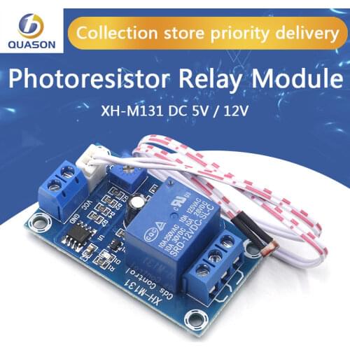10PCS XH-M131 DC 5V 12V Light Control Switch Photoresistor Relay Module Detection Sensor 10A brightness Automatic Control Module