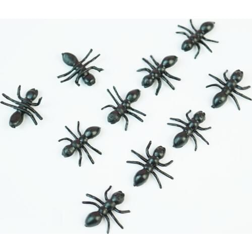 100pcs/Lot Joking Toys Halloween gadget Plastic Black Ant slime toy Realistic for fun brincando Brinquedos
