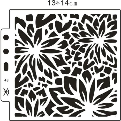 13*14cm blossom Cover templat scrapbook stencil spray plastic mold shield DIY cake hollow Embellishment printing lace ruler