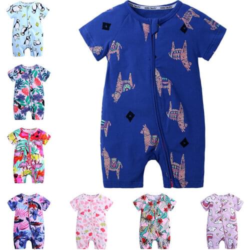 2021 New Zipper Romper Baby Boy Girls Jumpsuit Newborn Clothing Toddler Baby Clothes Cute Little Horse Romper Baby Costumes