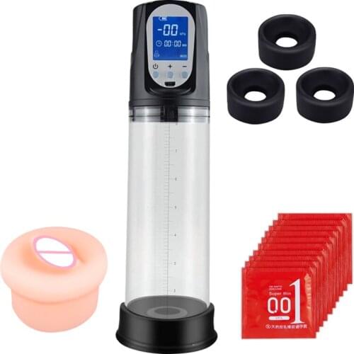 Automatic Penis Pump Vacuum Pump Bigger dick Male Masturbation Pump lubricant Penis enhance Sex Toy For Men Adult Sex Products
