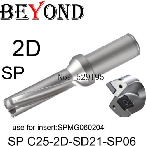 BEYOND SP 2D 21mm 21.5mm SP C32-2D-SD21-SP06 SD21.5 U Drilling Drill Bit use SPMG SPMG090408 Indexable Carbide Inserts CNC Tools