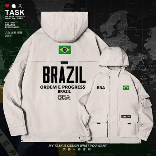 Brazil Brazilian BRA men jacket hooded nation flag jackets chaquetas hombre streetwear top fashion mens mens clothes autumn