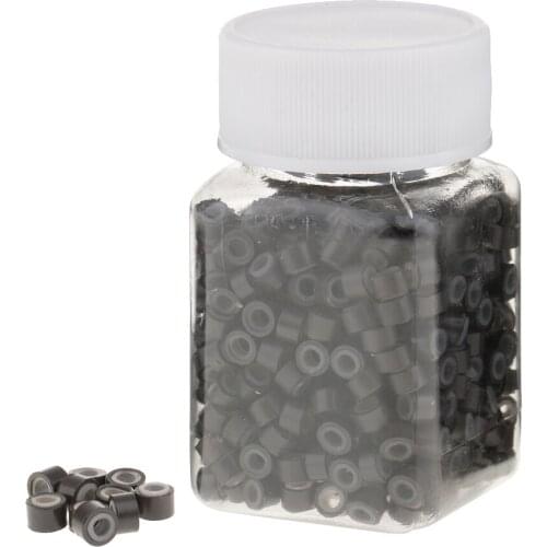 500pcs Micro Link Beads Silicone Dreadlock Beads Loops Micro Link Ring Cuff Clip for Hair Extensions