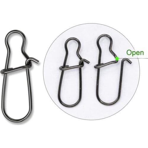 Fast Clip Stainless Steel Hook Lock Hooked Snap Pin 304 Stainless Steel Fishing Barrel Swivel Lure Connector Accessories Pesca