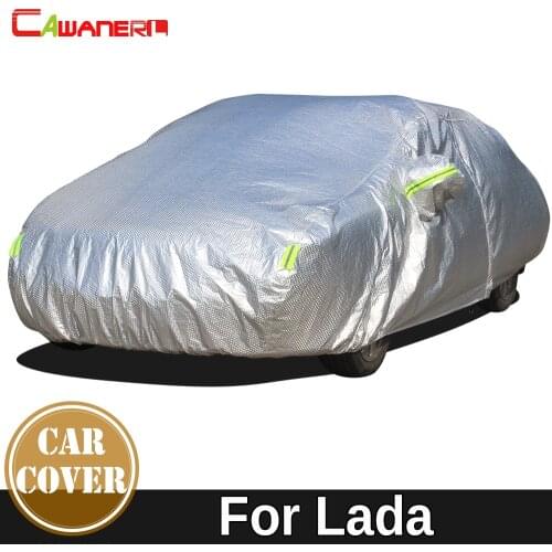 Cawanerl Thicken Car Cover Waterproof Sun Rain Snow Hail Resistant Cotton Cover For Lada Priora Samara Granta 110 111 112 4 x 4