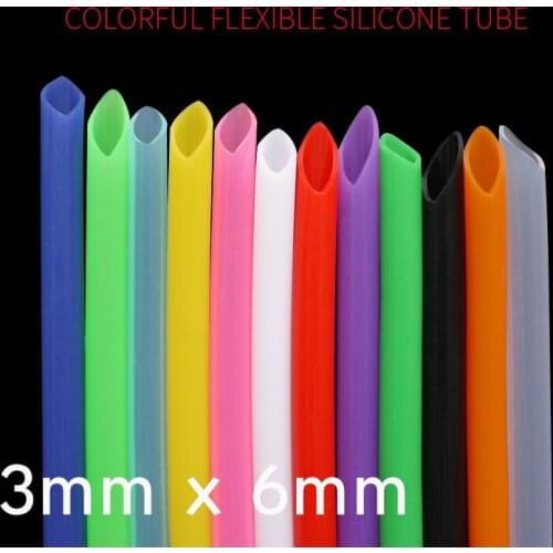 Colorful Flexible Silicone Tube ID 3mm x 6mm OD Food Grade Non-toxic Drink Water Rubber Hose Milk Beer Soft Pipe Connector