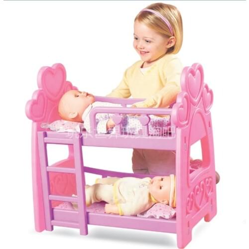 Double-deck bed Fit For 43cm Dolls Baby Reborn Accessories