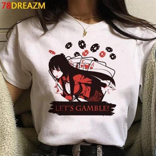 Kakegurui top tees women graphic tees women couple grunge streetwear japanese summer top clothes streetwear ulzzang