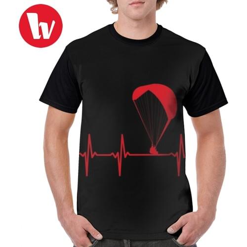 Paraglider T Shirt Gleitschirm EKG T-Shirt Fun XXX Graphic Tee Shirt Short Sleeves Classic Printed 100 Polyester Mens Tshirt