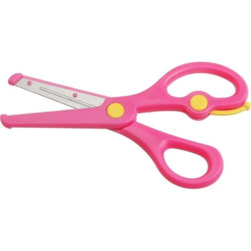 Hand-cut Stationery Toddler Paper-cut Safety Students Study Office Culture Education School Children Scissors Elastic Scissors