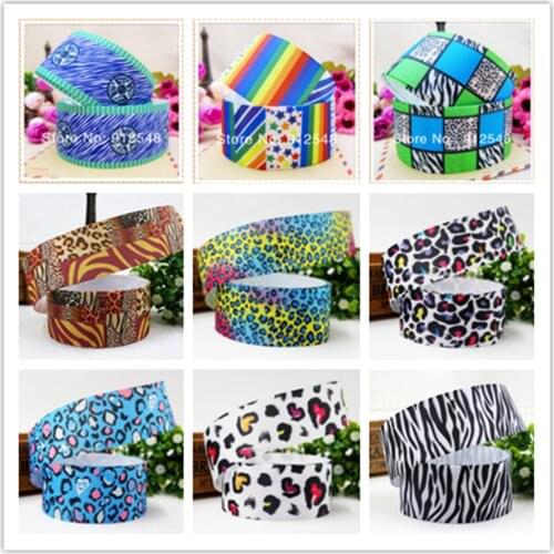YJHSMY 38mm 5yard/lot Leopard grain Printed grosgrain ribbon, DIY handmade accessories, wedding gift packaging materials 154210