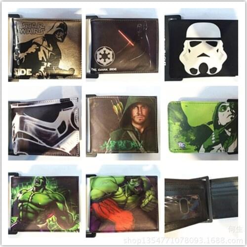 Disney Star Wars Black Warrior White Soldier Wallet Student Wallet Wallets for Men Metal Wallet Men Money Purse