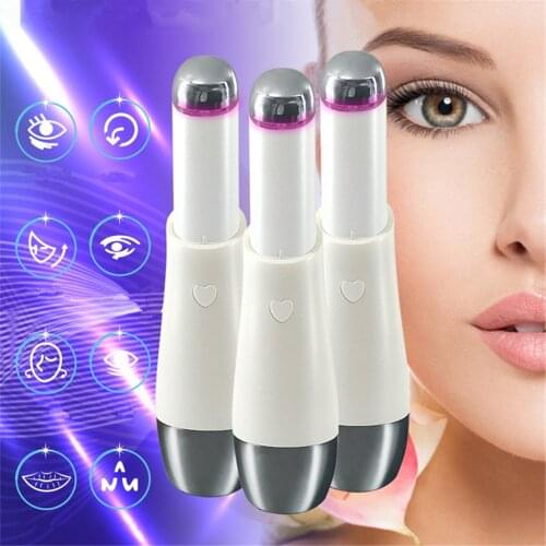 Mini Ultrasonic Eye Lip Facial Massage Skin Care Pen Iontophorm Remove Eye Bags Dark Circles Eye Care Health Beauty Light Pen