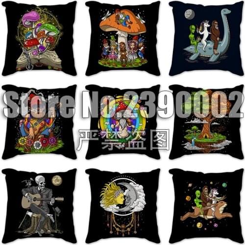 Cartoons Colorful Throw Pillow Cushion Cover Car Living Sofa Home Decorative Pillowcase Christmas Gifts Car Room Pillowcover