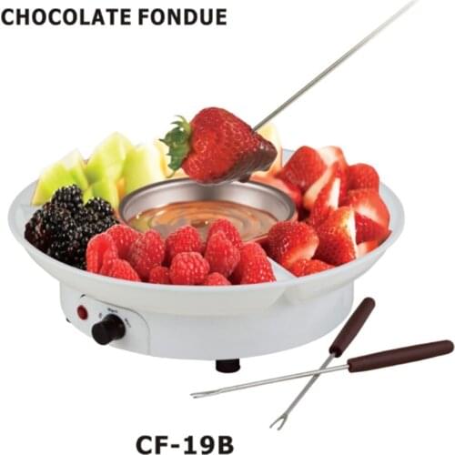 LBER Chocolate Fondue Maker Electric Chocolate Melting Pot Set Candy Maker Dessert Cheese Fountain Boiler with EU Plug