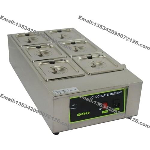 12kg Commercial Use 110v 220v Electric Digital Chocolate Melter Warmer Boiler Temperer with 6 Melting Pot