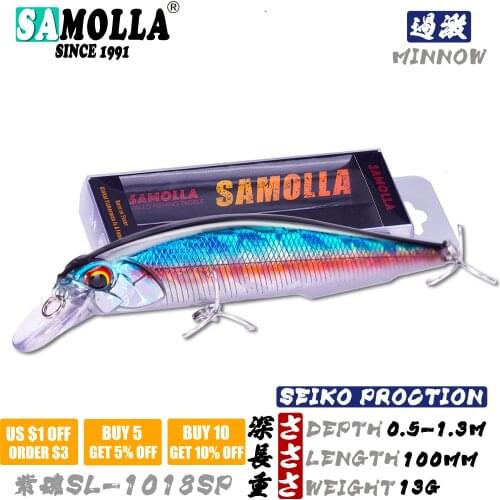 2021 New Minnow For Fishing Lures Accessories Artificial Bait 13g 100mm Floating 0.5-1.3m Wobbler Carp Crank Tackle Baits Hooks