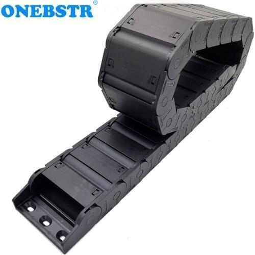 1 Meter 25x57mm Closed Type Drag Chain Wire Transmission Carrier Cable Plastic Towline For CNC Engraving Machine Free Shipping