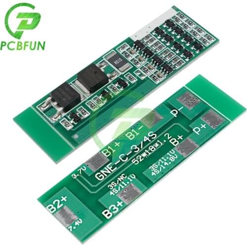 4S 8A Polymer Lithium Battery Charger Charging Protection Board Module 0.5A-8A 4S 14.8V 8A Protection Board for 3.7V Cell/4S