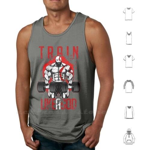 Train Like A God Tank Tops Vest Sleeveless God Gods Kratos Zeus Greece Ghost Of God Of War Epic Cute Viking