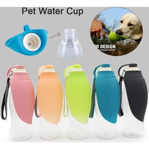 Pet Water Dispense Portable Pet Dog Water Bottle Soft Silicone Leaf Design Travel Dog Bowl Puppy Cat Drinking Outdoor Pet Parts