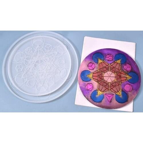 Crystal Epoxy Resin Mold Tarot Astrology Astrolabe Tray Ornaments Silicone Mould DIY Crafts Decoration Making Tool