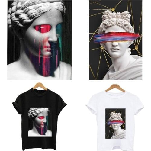 Transfer fusible clothing heat-sensitive iron on patches stripes applique thermo stickers on clothes custom patch tops