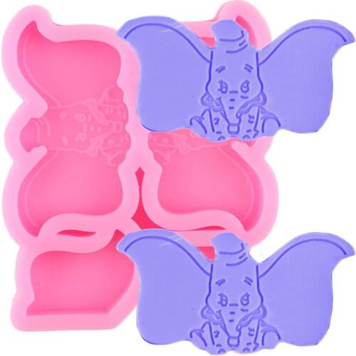 Disney Elephant Straw Topper Silicone Mold Candy Chocolate Fondant Cake Decorating Craft Jewelry Keychain Epoxy Resin Moulds