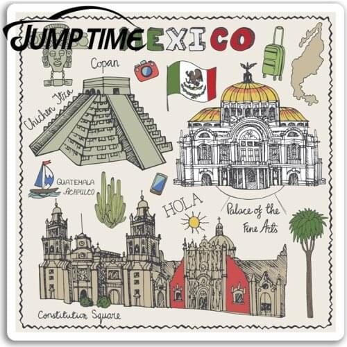 Jump Time for Mexico Vinyl Stickers Mexican Travel Sticker Laptop Luggage Bumper Decals Waterproof Car Accessories