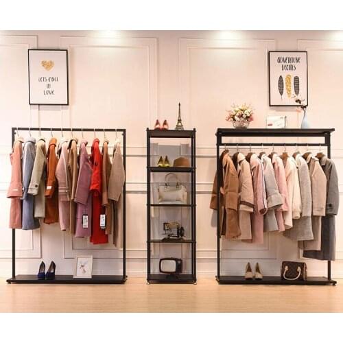 Clothing store display racks floor-standing womens clothing store shelf display racks