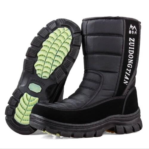 2021Winter Boots Plush Warm Cotton Shoes Couple Mens And womens Boots Extra Large High Tube Waterproof And Anti-skid Snow Boot