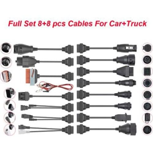 2020 Hot Sale Truck Cables Pro OBD2 OBDII car cable Trucks Diagnostic tool connect cable 8 PCS Trucks Cables