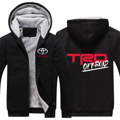 2021 Mens Brand Print Toyota Motorsport TRD Car Logo Harajuku Thicken Jacket Sport Hip Hop Male Hoodies Casual Sweatshirts Coat