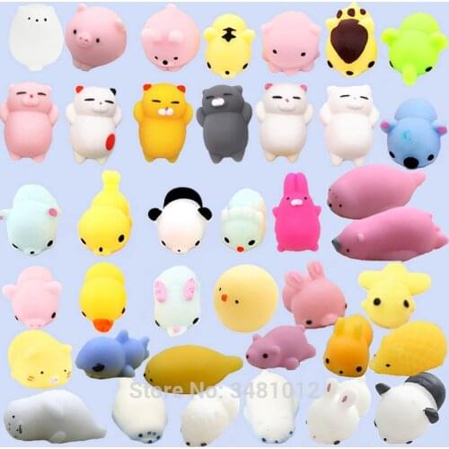 5pcs/set Squishy Squeeze Mochi Cat Antistress Squishes Shark Squishies Kawaii Animals Anti stress Relief Funny Toys for Children