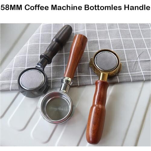 58MM Coffee Machine Handle Bottomless Filter Holder EXPOBAR E61 Stainless Steel Espresso Coffee Maker Parts Cafe Accessory
