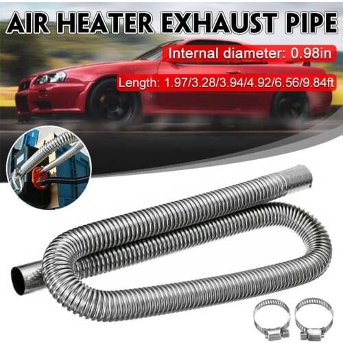 60-300cm Car Air Parking Heater Stainless Steel Exhaust Pipe Tube Gas Vent Fit Air Diesels Parking Tank Car Heaters Accessories