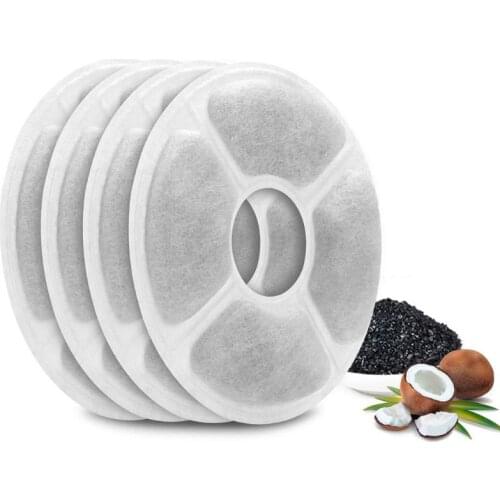8/12Pcs Activated Carbon Cotton Filter Replacement for Pet Cat Water Drinking Fountain for Dog Fountain Dispenser Water Bowl C42