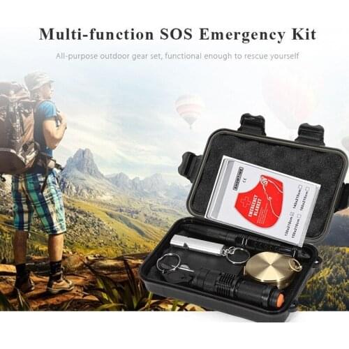 8 In 1 Emergency Survival Kit Outdoor Camping Survival Gear Edc Kit Outdoor Travel First Aid Survival Kits for Camping Hiking