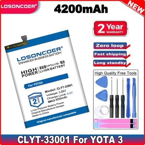 LOSONCOER Good Quality Battery 4200mAh CLYT-33001 Battery For YOTAPHONE3 YOTA3 YOTA Y3 in stock