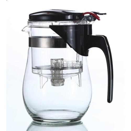 350ml 500ml 750ml 1000ml Steel Stainless Glass Teapot Water Kettle With Filtering Mesh Infuser Herbal Heat Resistant