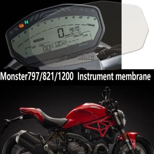 BJMOTO For DUCATI MONSTER 797/821/1200 Cluster Scratch Protection Instrument Speedometer Film Screen Protector Sticker