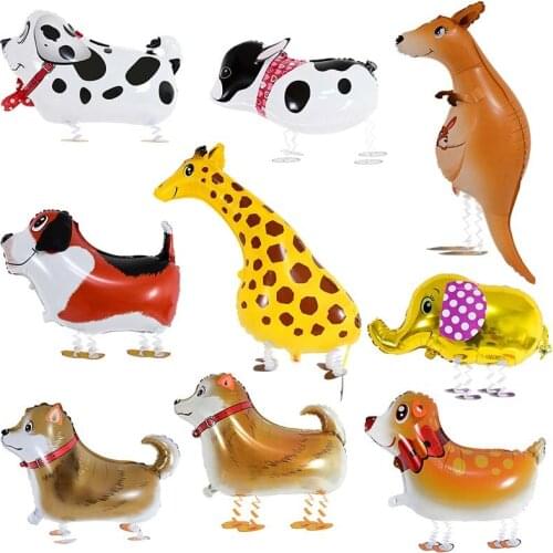 Safari Party 3D Walking Helium Animal Balloons Foil Baby Shower Jungle Balloon Birthday Party Decorations Kids Babyshower Baloon