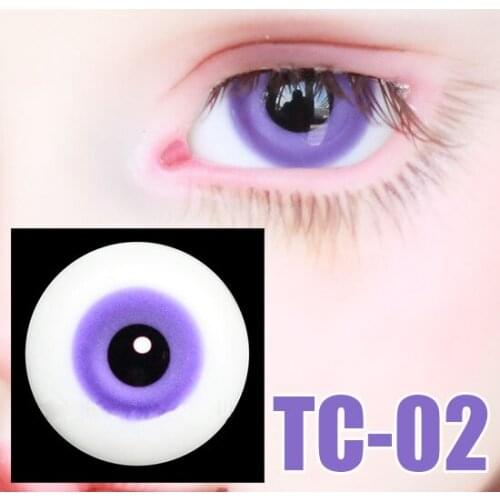 G10-159 children toy bjd sd 1/3 dolls props Accessoriess eyesball Black pupil without lines purple glass eye with box 1 pair