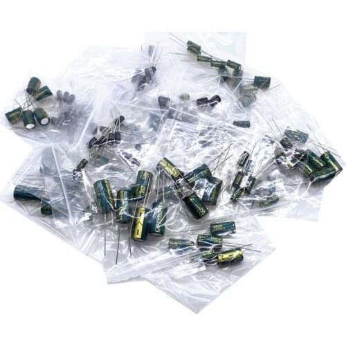 25Valuesx5Pcs Total 125pcs 16V 25v 50V 1uf 10uf 47uf 100uf 220uf 330uf 470uf 1000uf 2200uf aluminum electrolytic capacitor kit